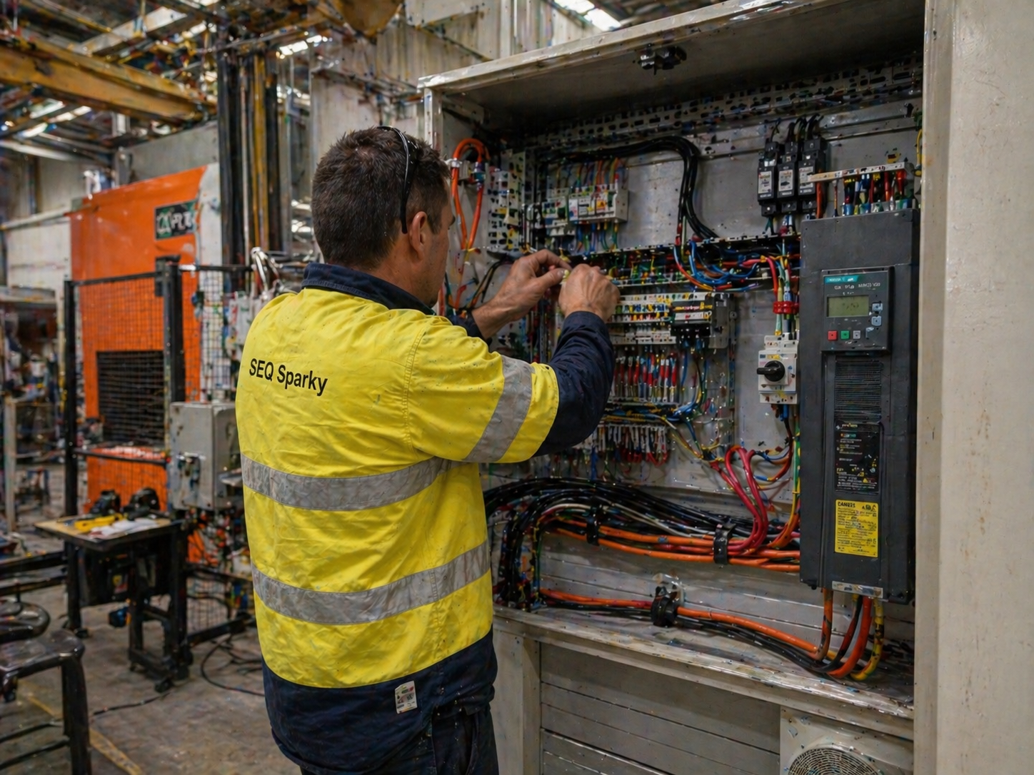 Machinery wiring at MacGregor manufacturing facility