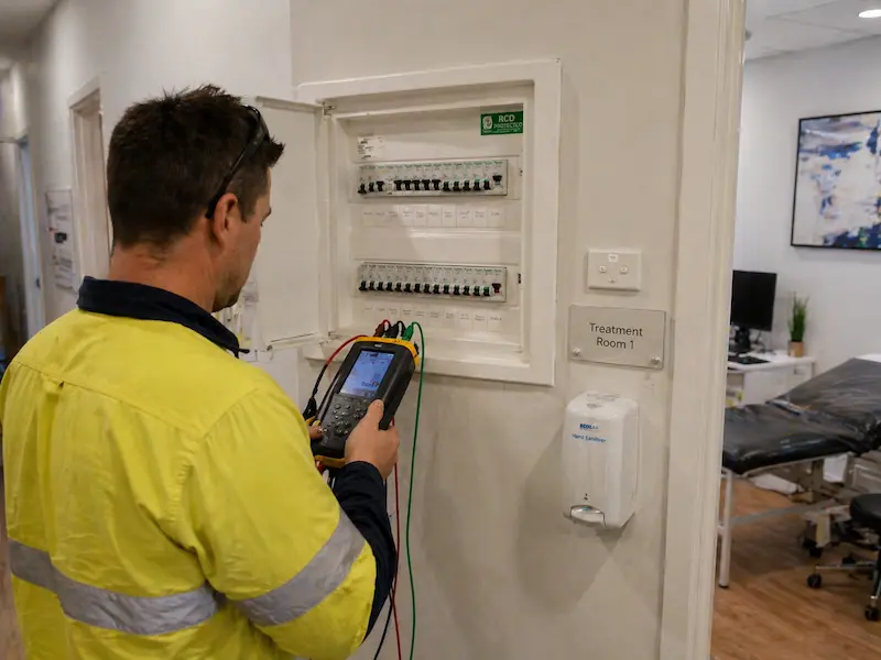 RCD testing at medical centre Brisbane