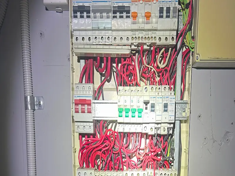 Three phase switchboard with safety switches Brisbane